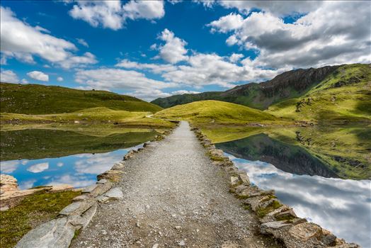 Snowdonia, north Wales - Snowdon mountain at 1085m dominates the landscape of Snowdonia National Park in North Wales, famous for its slate, mountainous terrain and epic landscape of glacially sculpted valleys and craggy peak and outstanding natural beauty